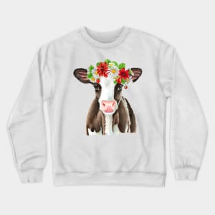 Blossoming Cow Crewneck Sweatshirt